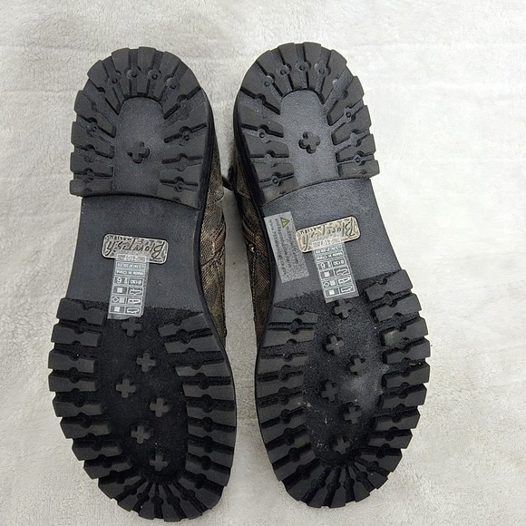 Blowfish Malibu Reilly Combat Boots Sz 6 Brown Leopard Print Lace Up Streetwear - Picture 7 of 9